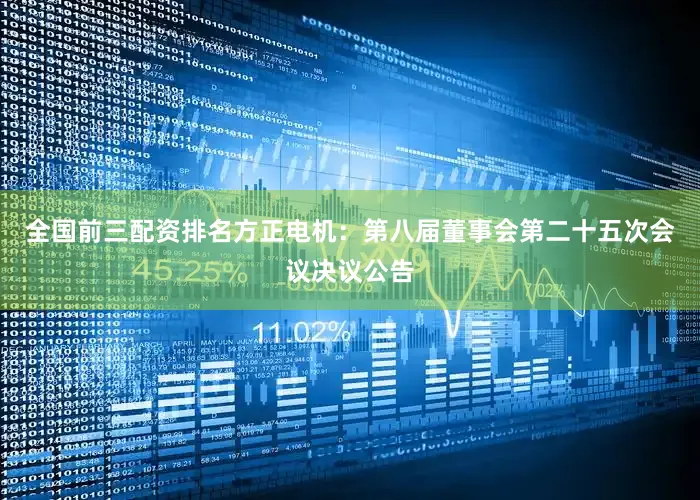 全国前三配资排名方正电机：第八届董事会第二十五次会议决议公告